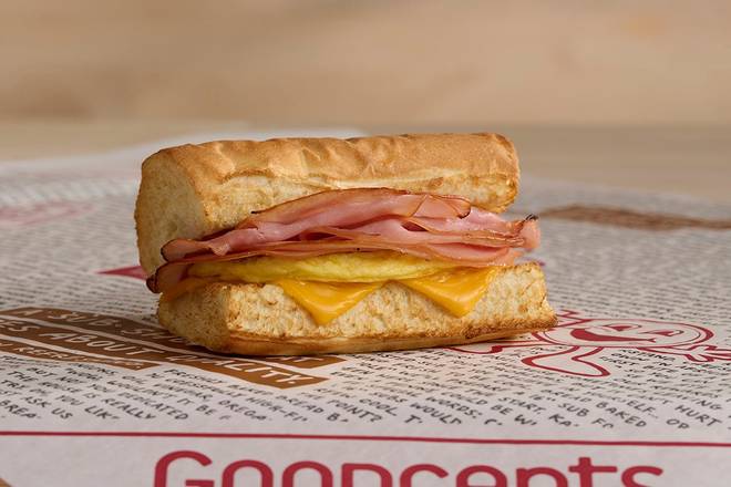 Ham Egg and Cheese Breakfast Sub