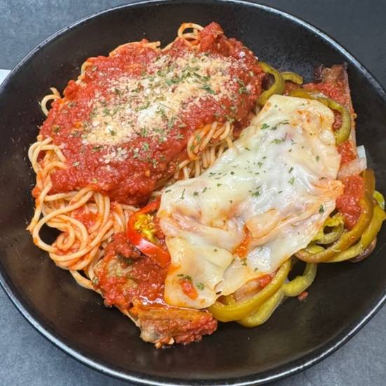 Sausage and Peppers Parmigiana Entree