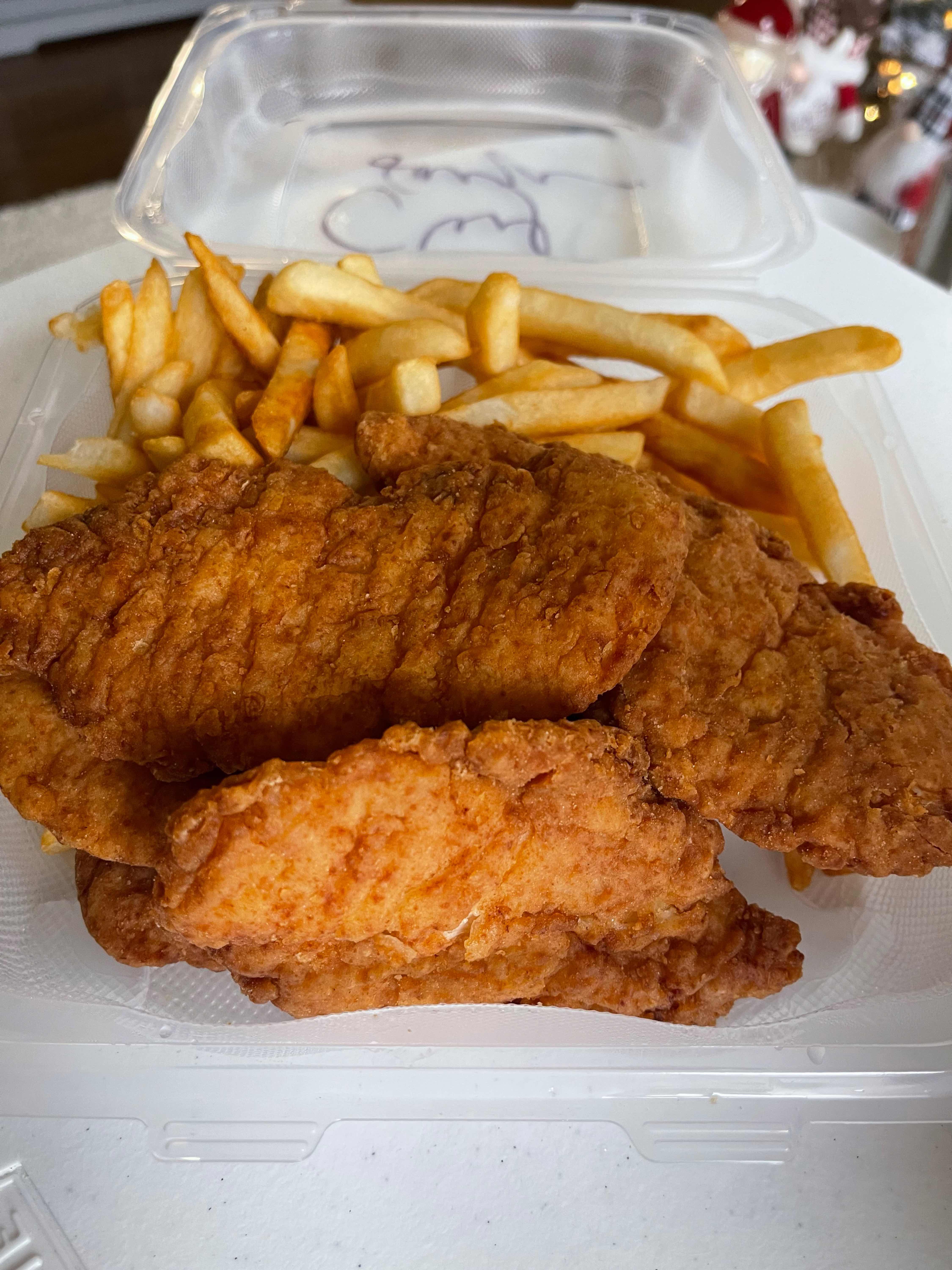 Jumbo Chicken Fingers with French Fries