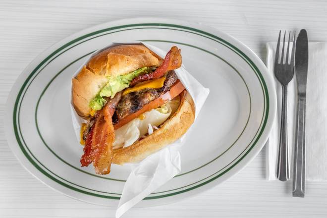1/3 lb Avocado and Bacon Cheeseburger
