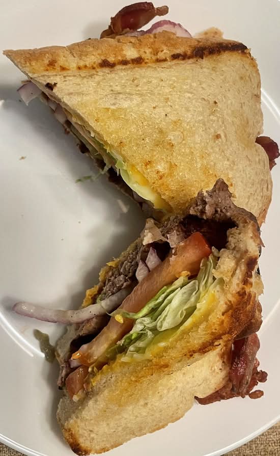 1/3 lb Sourdough Bacon Cheeseburger