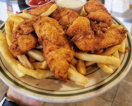 3 Freshly Breaded Chicken Tenders With French Fries