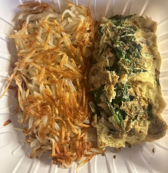 Spinach and Feta Cheese Omelette