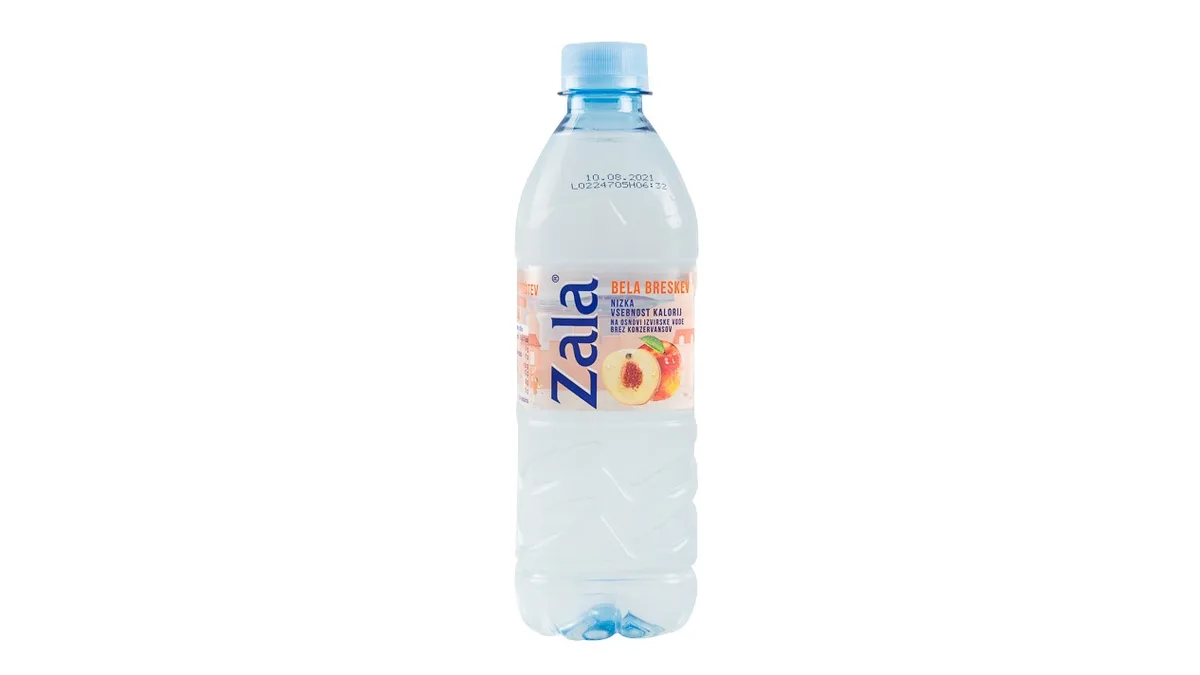 Zala voda z okusom bele breskve 0.5 l