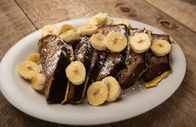 3 Slices Banana Bread French Toast