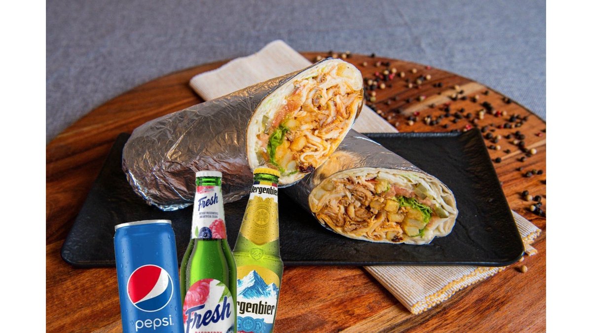 PROMOȚIE: 2x Shaorma curcan și pui lipie + 2x PEPSI/Fresh/Bergenbier