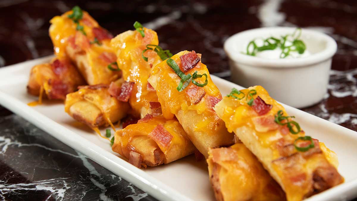 Double Stuffed Potato Spring Rolls