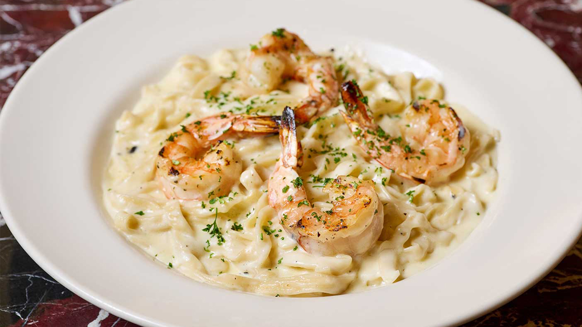 Fettuccini Alfredo with Shrimp