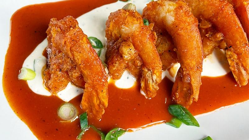 Crispy Buffalo Shrimp Appetizer