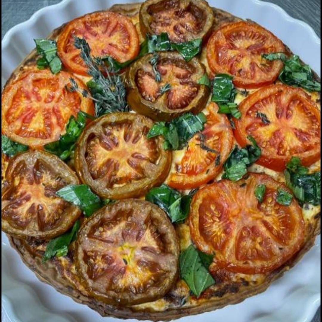 Torta salata con pomodori e timo
