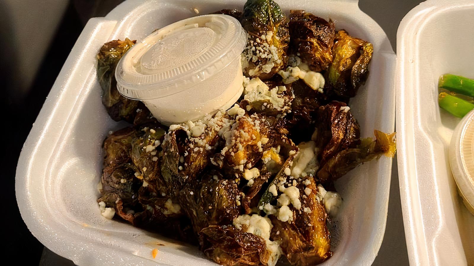 Fried Buffalo Brussels Sprouts
