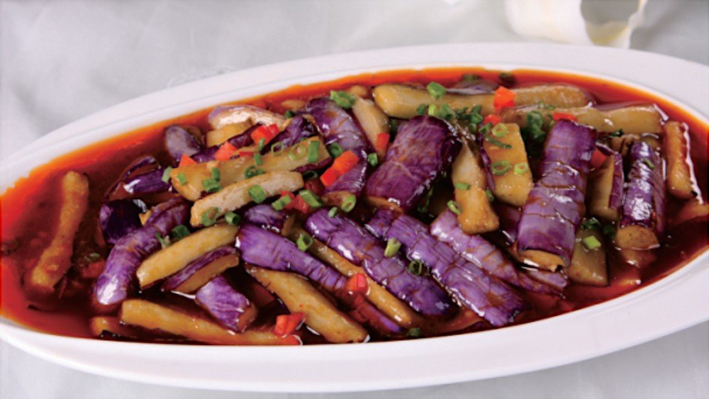 Braised Eggplant 油焖茄段