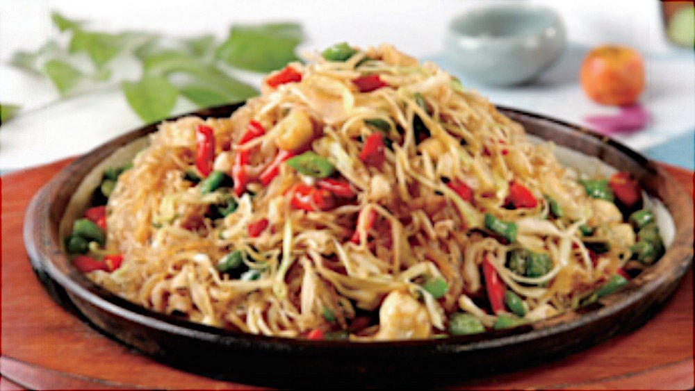 Fried Vermicelli with Shredded Pork 铁板猪肉粉丝