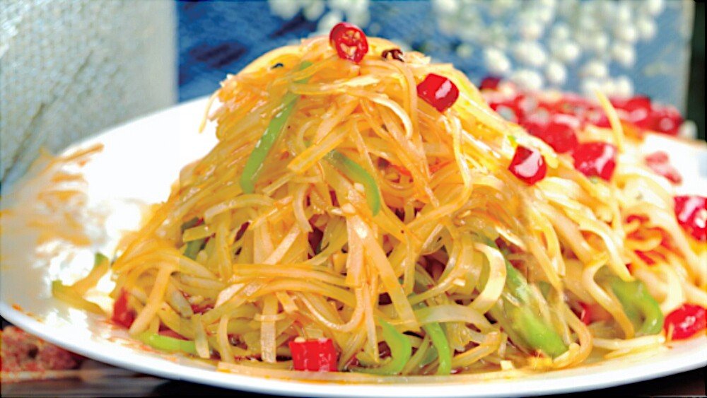 Sour and Spicy Shredded Potatoes 酸辣土豆丝