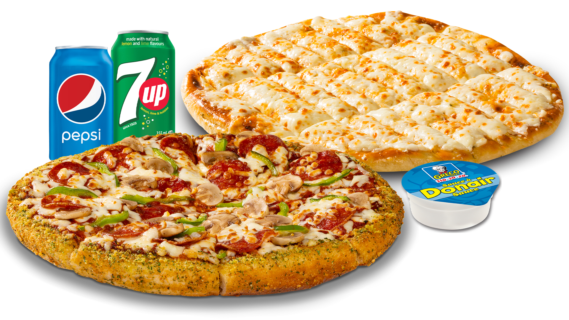 Garlic Fingers and Pizza Combo