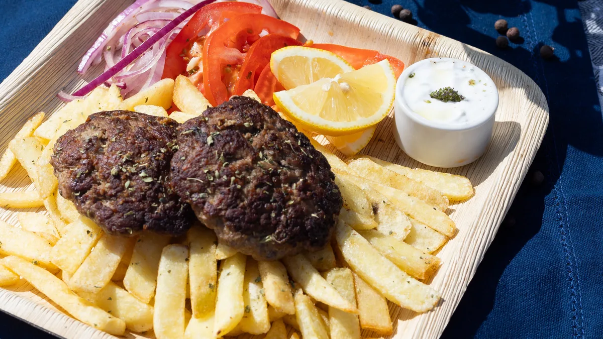 Greek Bifteki Plate