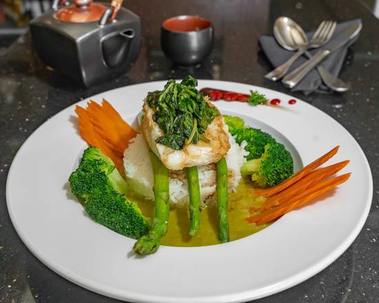 3. Salmon with Red Curry