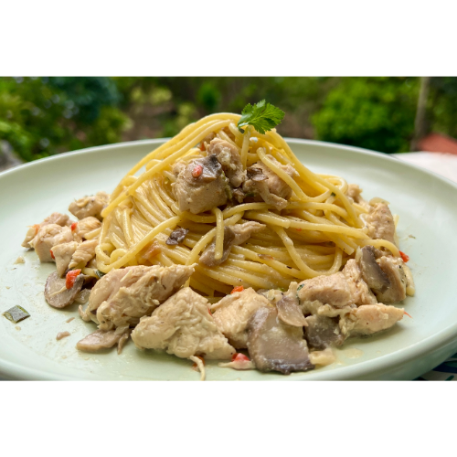 Pasta en Salsa Blanca