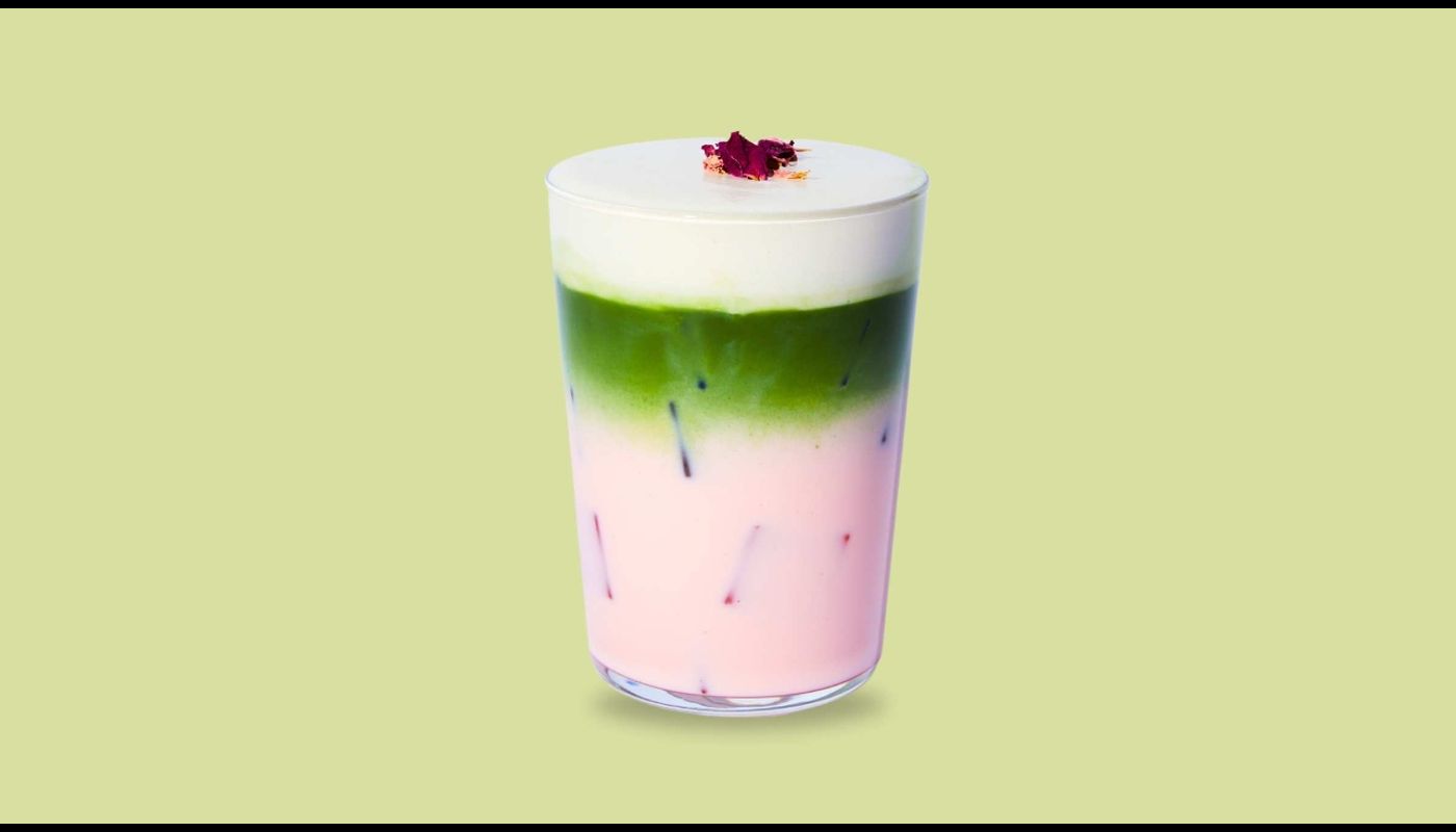 Iced Cherry Blossom, Matcha Latte
