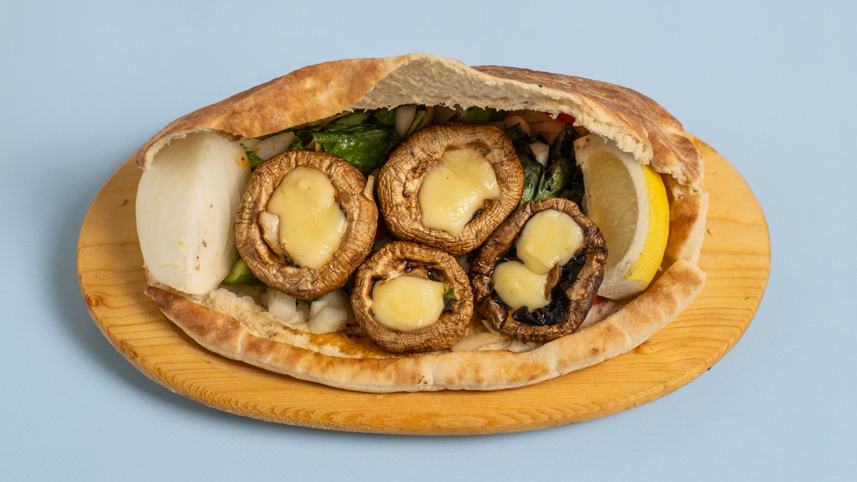Mushrooms Stuffed with Cheese Cypriot Pita