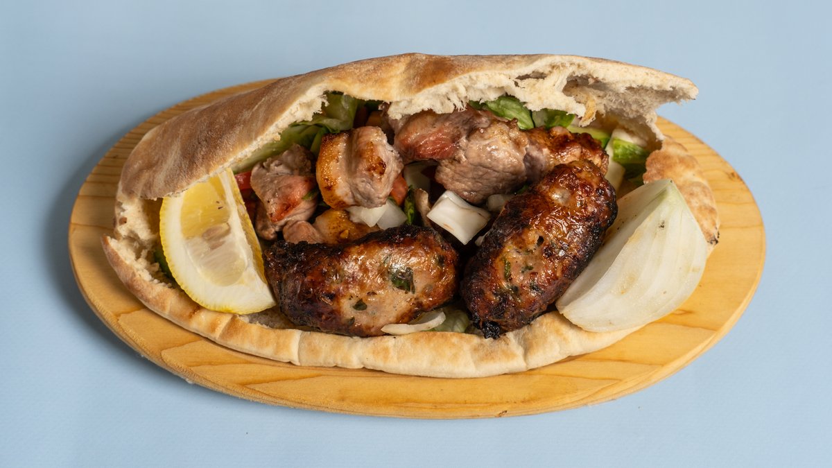 Pork Souvlaki Mix Cypriot Pita