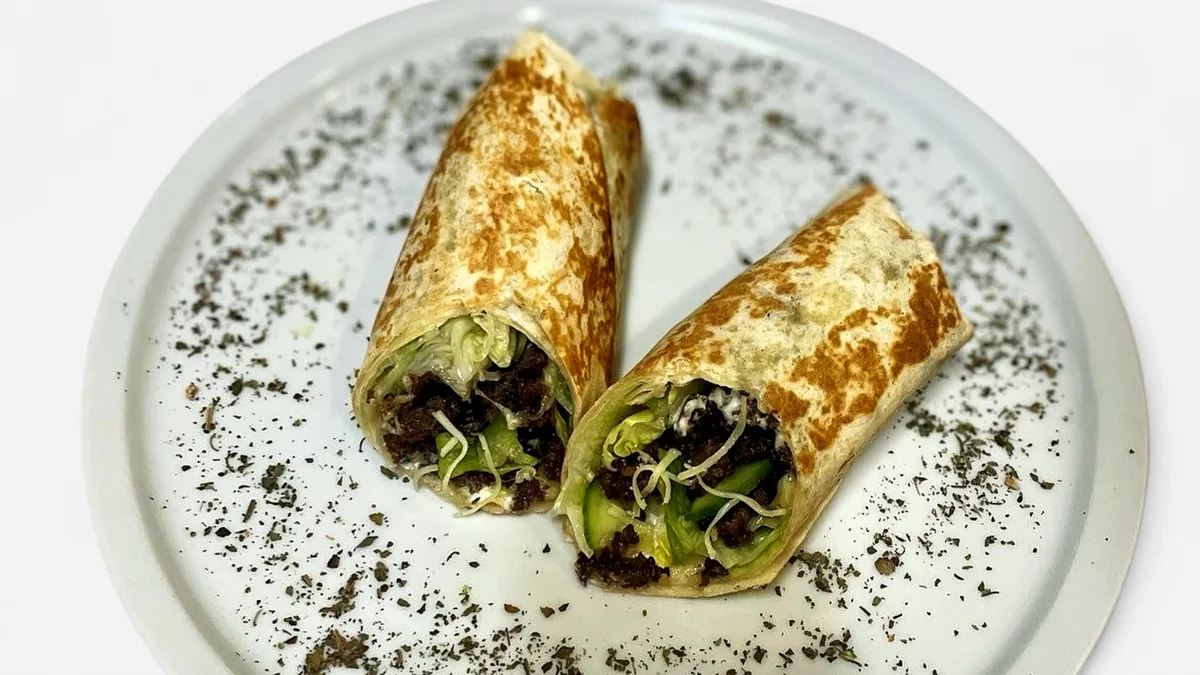 Marhás wrap menü