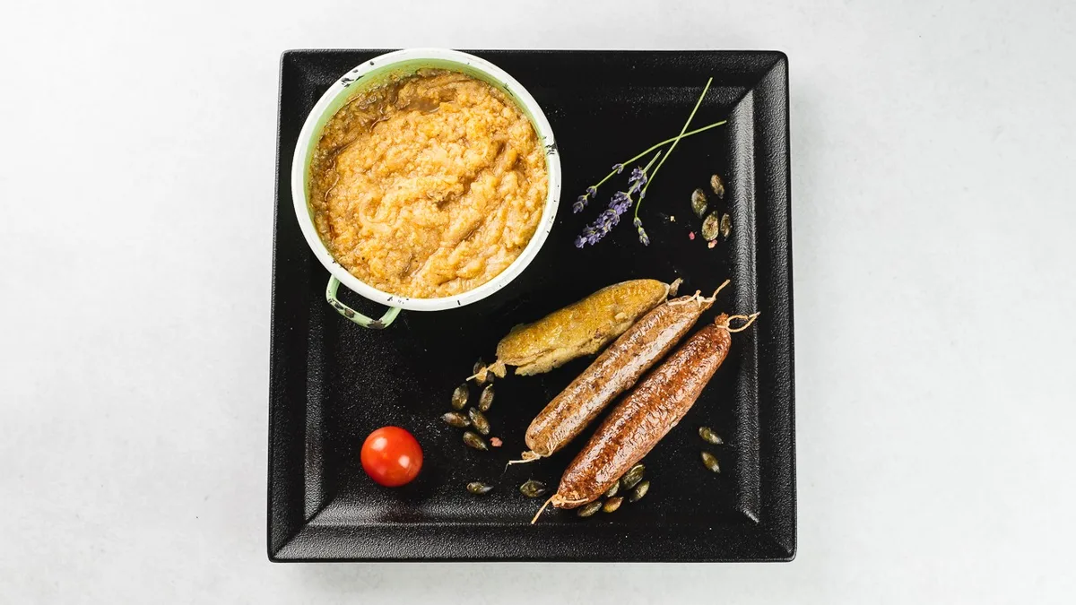 Veganske klobase in repa