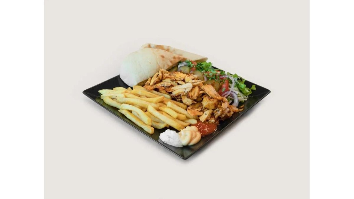 Gyros pui farfurie