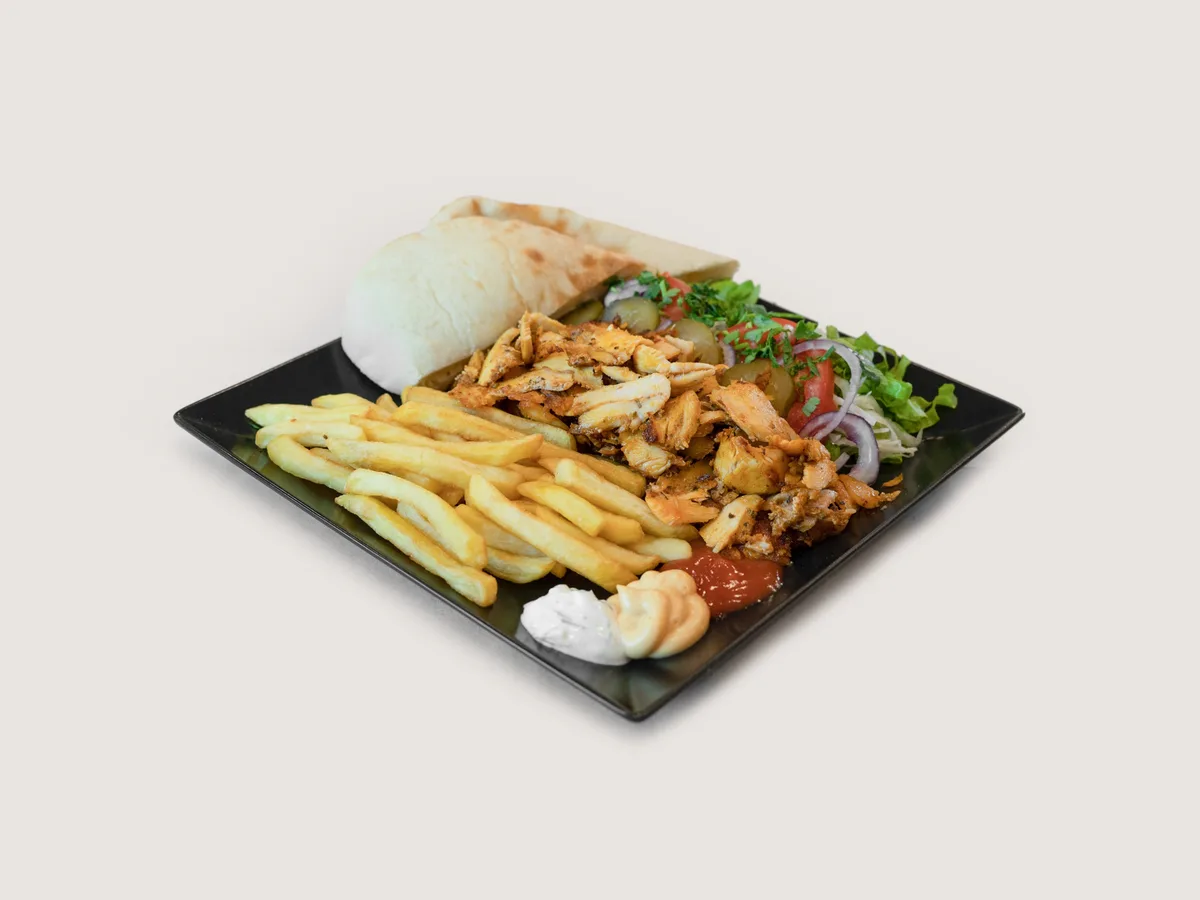Gyros vită farfurie