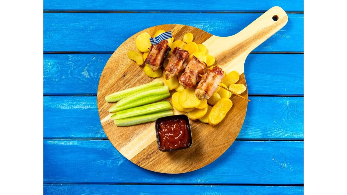 SOUVLAKI DE PUI and BACON