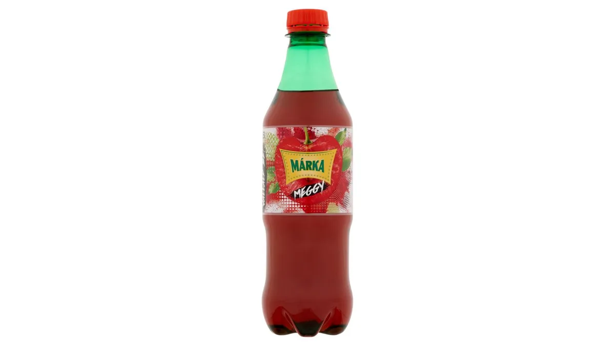 Márka meggy szénsavas üdítőital cukorral és édesítőszerekkel 0,5 Liter