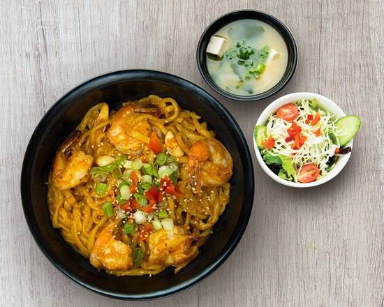 Crunchy Garlic Shrimp Noodles (Mildly spicy)