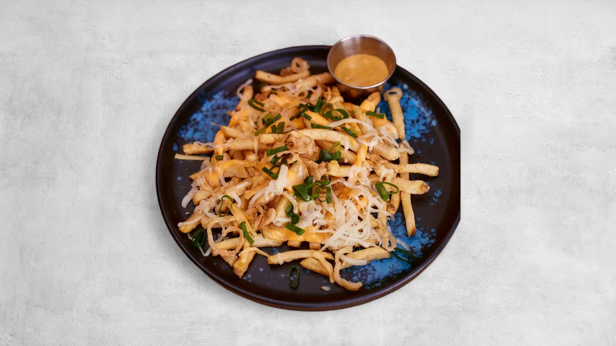 Cheddar cheese fries