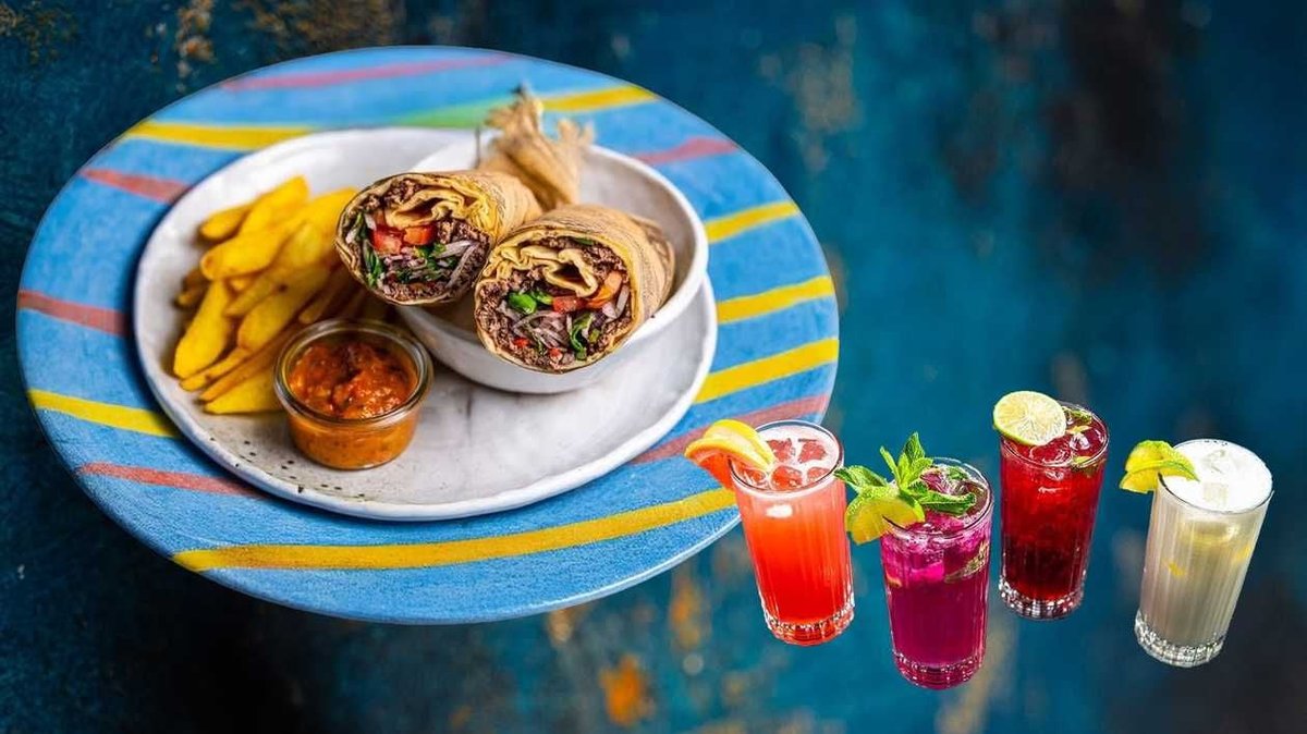 Marina wrap 🌶️+ mocktail