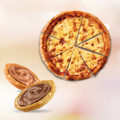 1 Pizza Mussarela + 2 Esfihas Folhadas