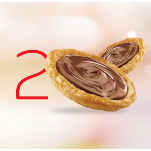 2 Esfihas Folhadas de Chocolate