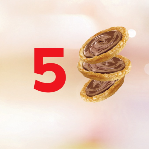 5 Esfihas Folhadas de Chocolate