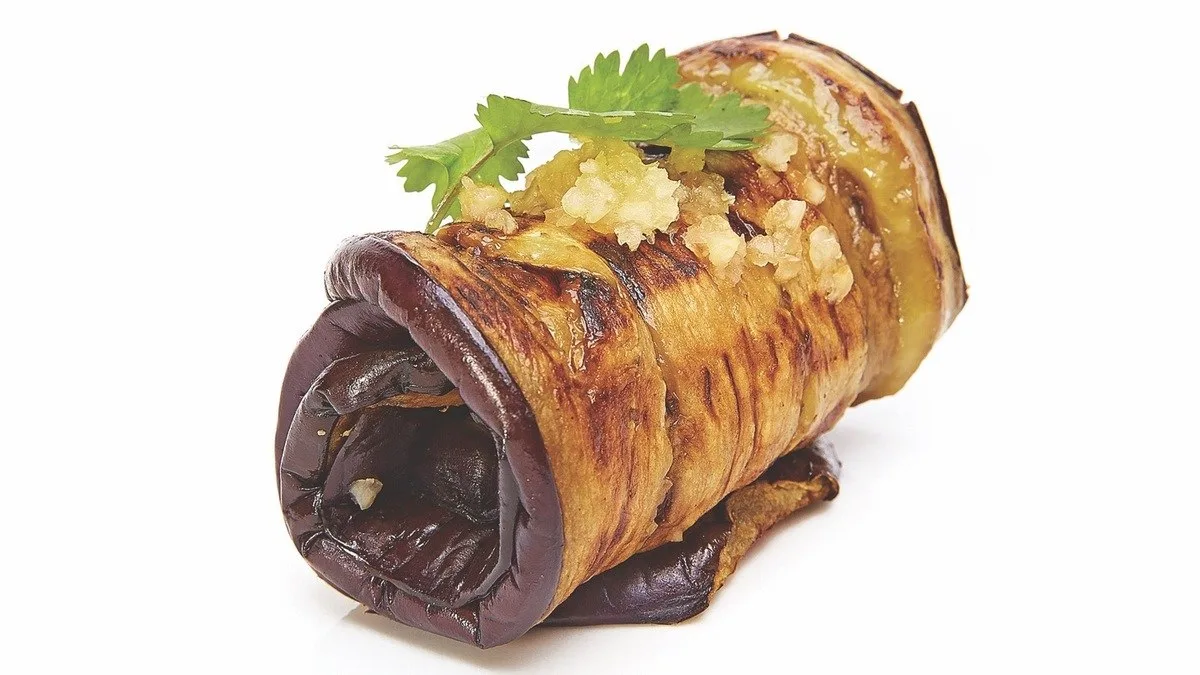 Fokhagymás grillezett padlizsán