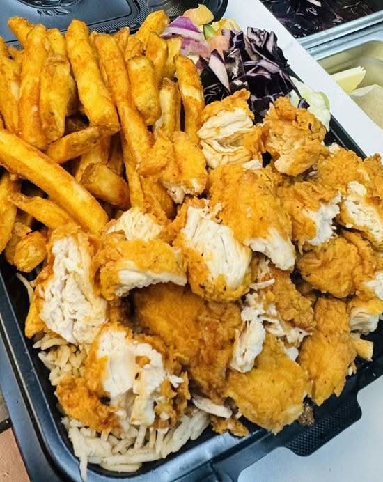 3pcs Tenders Platter Over Rice
