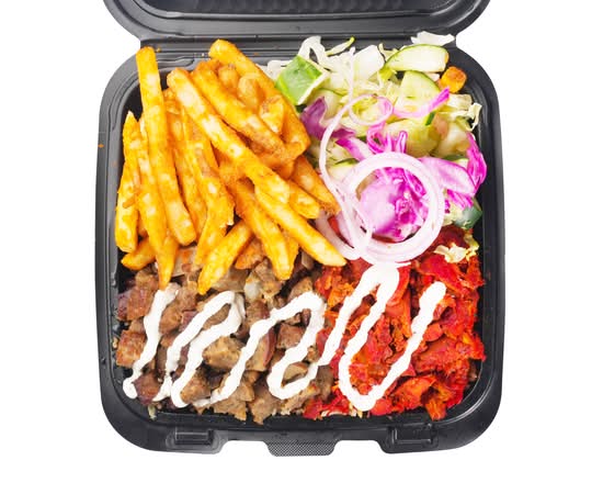 Mix Platter Over Rice