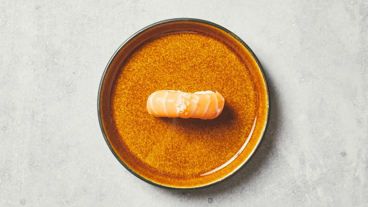 19.Nigiri laks med hvidløg