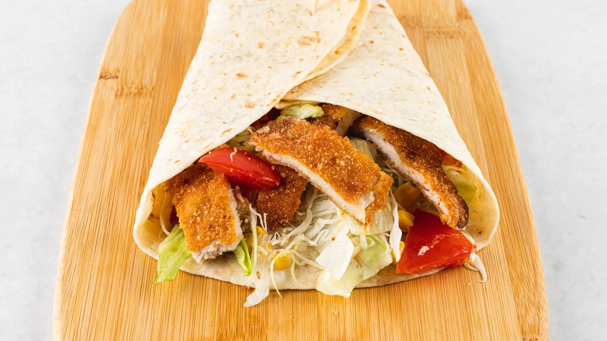 Tortilja z ocvrtim puranom