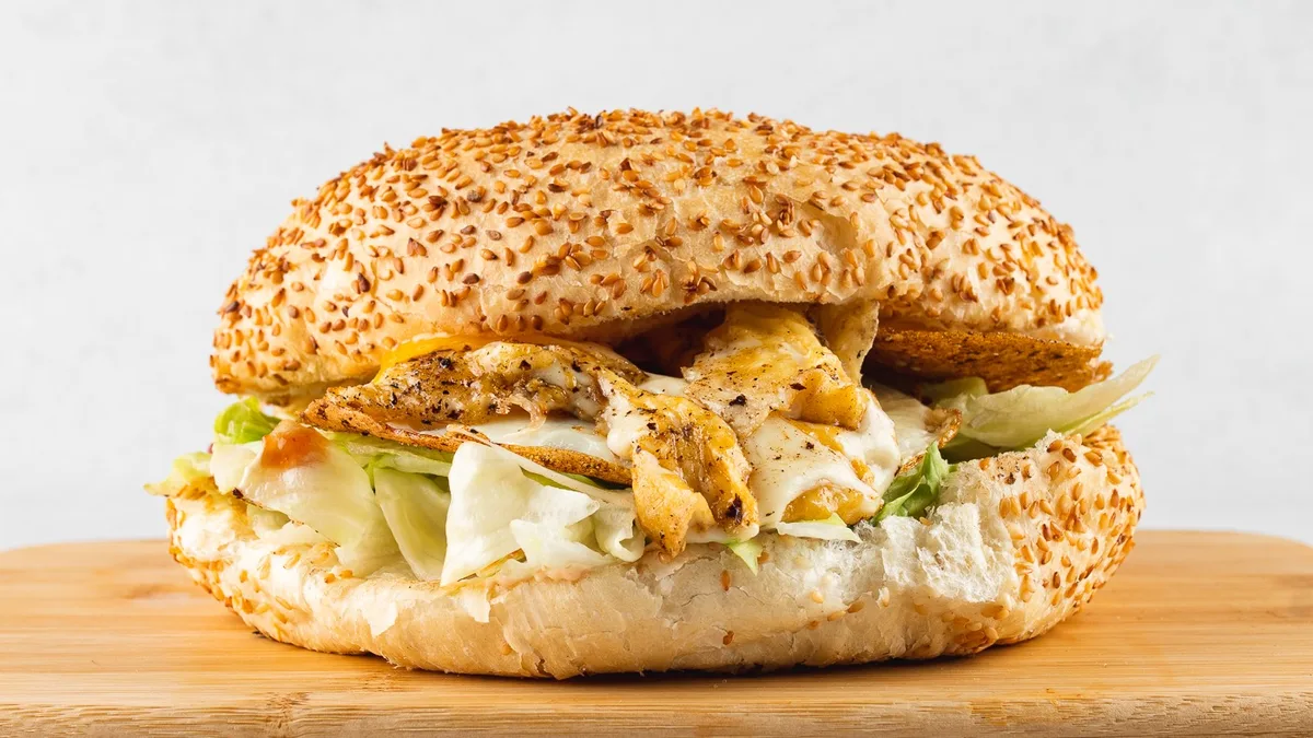 Vegi burger z jajčko