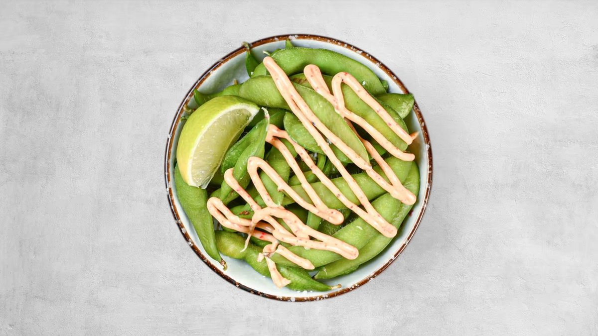 8. Edamame bønner spicy