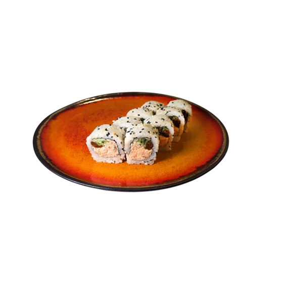 Uramaki łosoś pieczony 8szt.