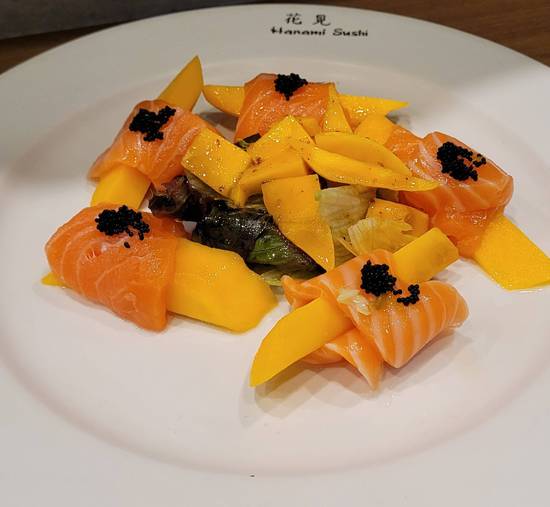 Honey Lemon Mango and Salmon Sashimi