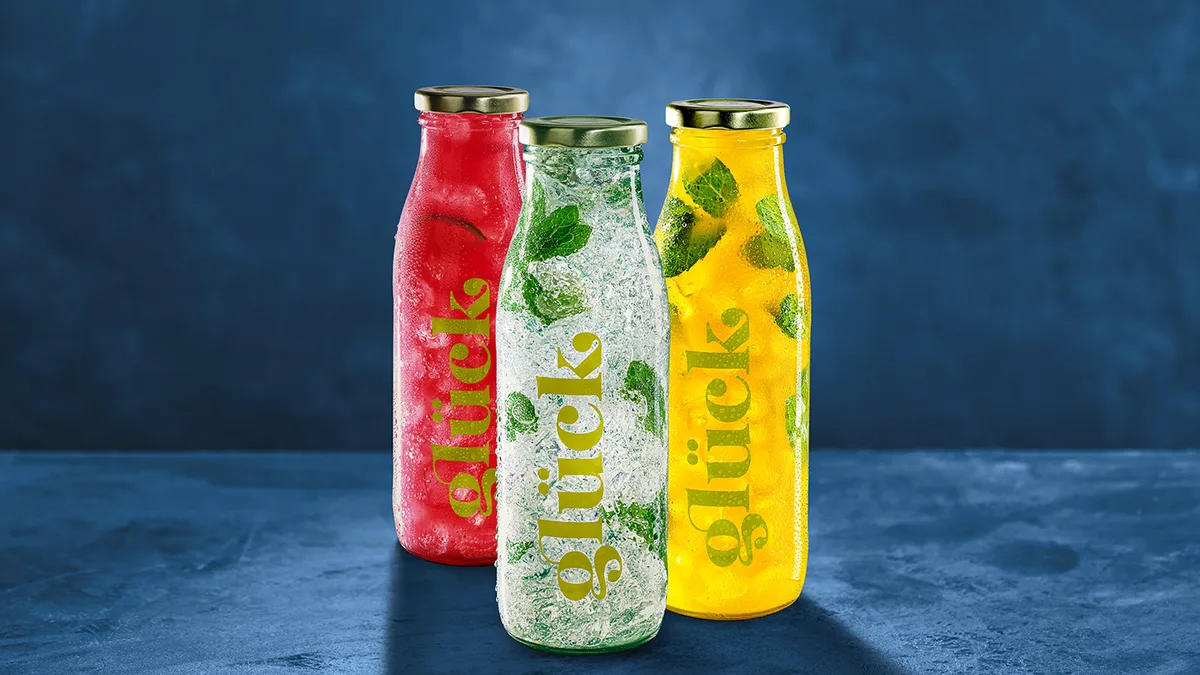 Glasflasche Durstlöscher