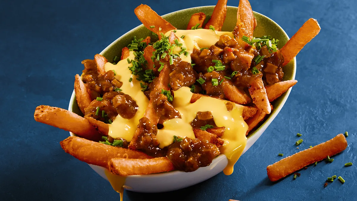 Smokey Cheddar Süsskartoffel-Fritten