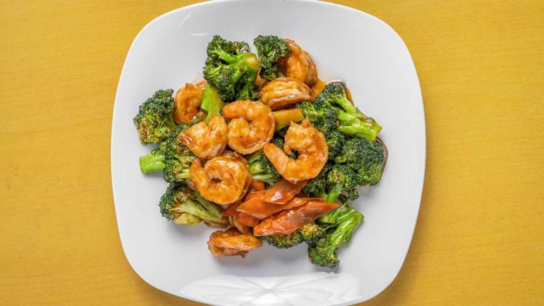 C12. Shrimp with Broccoli (Dinner Plate)