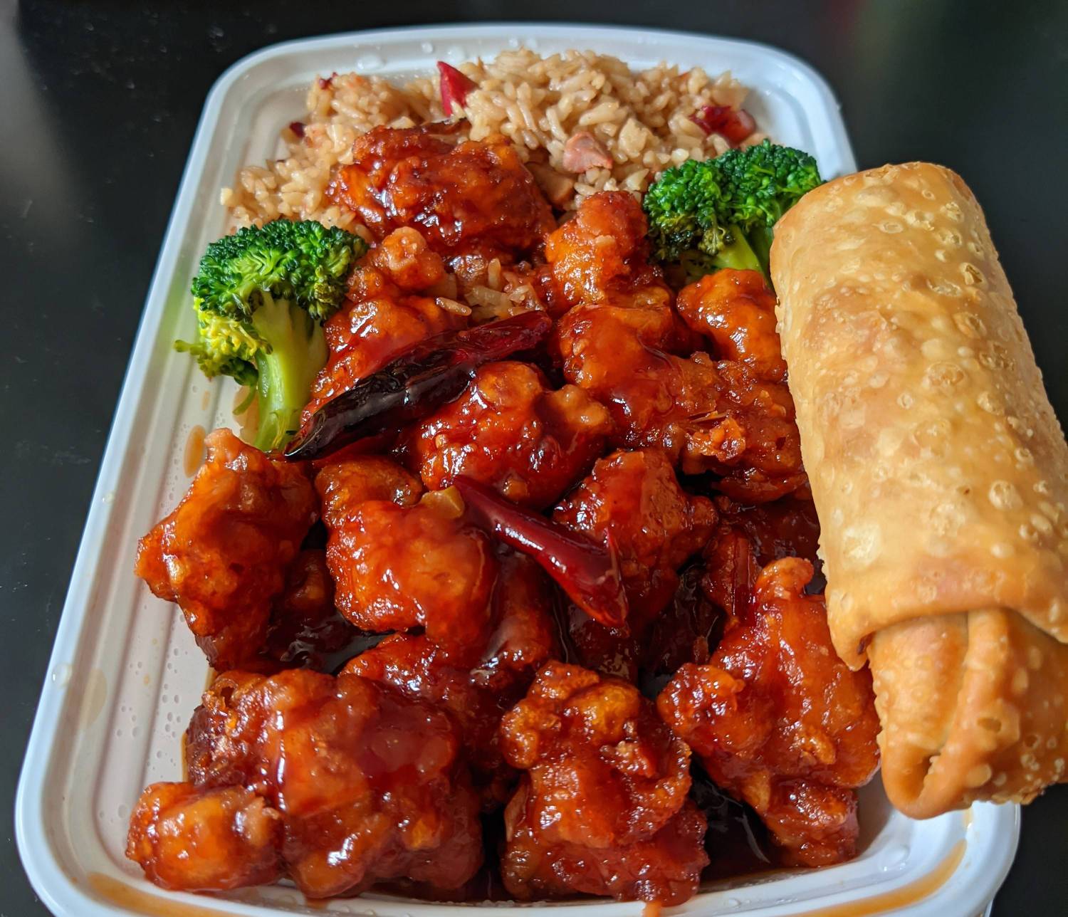 C15. General Tso's Chicken Combo Platter